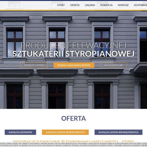 Łódź - gzymsy ze styropianu