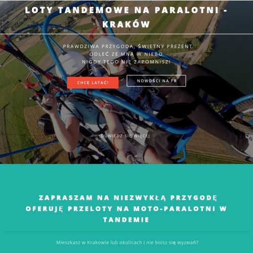Loty widokowe paralotnią - Kraków
