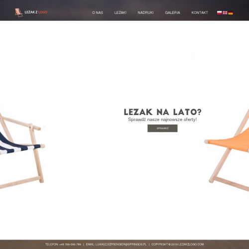 Kraków - leżak reklamowy z logo