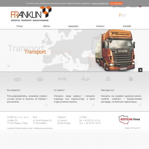 Przewóz towarów na paletach