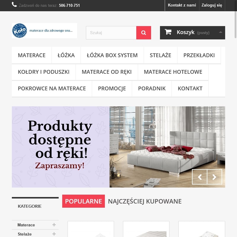 Materac kieszeniowy 140x200 w Kole