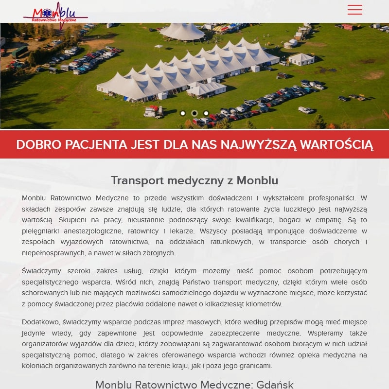 Karetka przewozowa w Gdańsku
