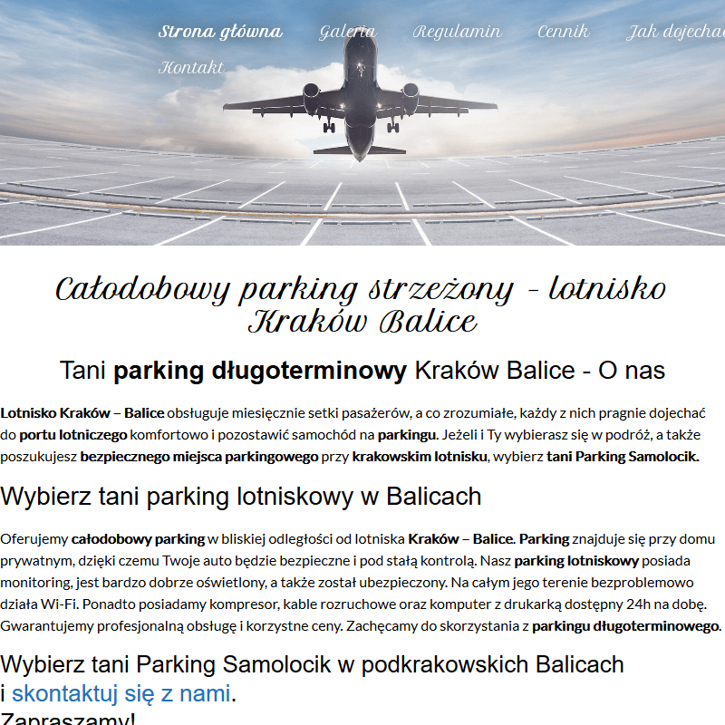 Lotnisko balice parking strzeżony