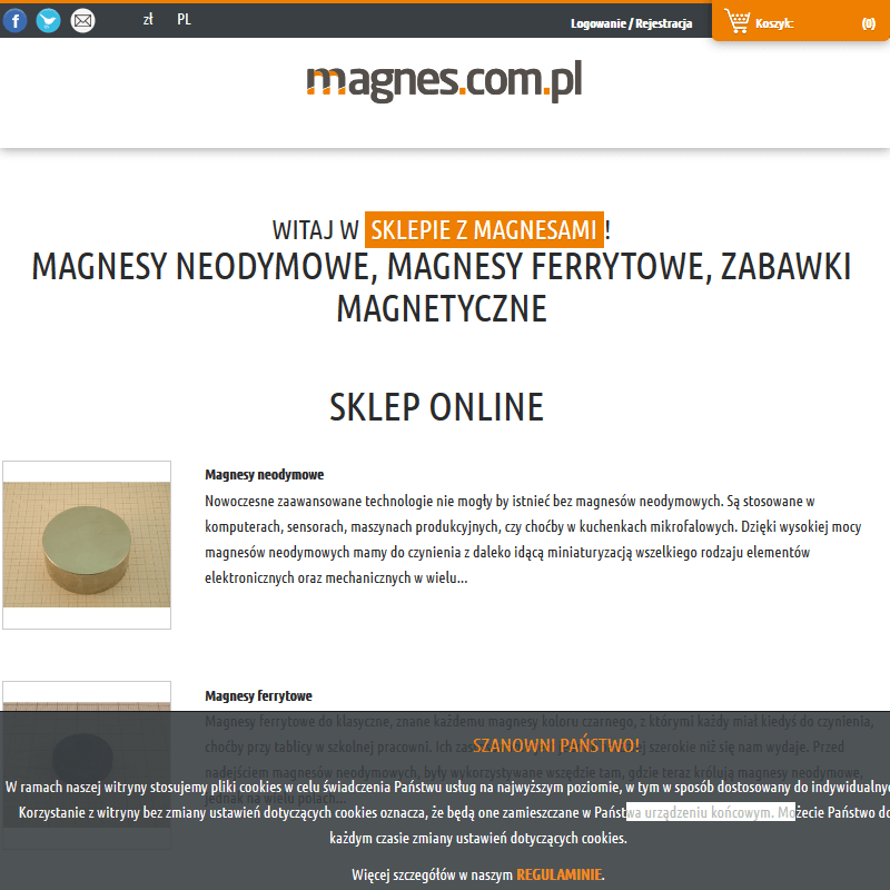 Uchwyty magnetyczne z gwintem zewnętrznym