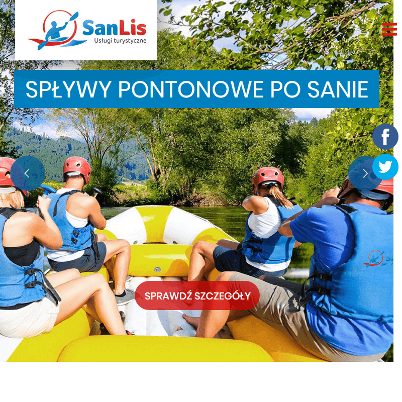 Firmowy spływ pontonowy w Sanoku